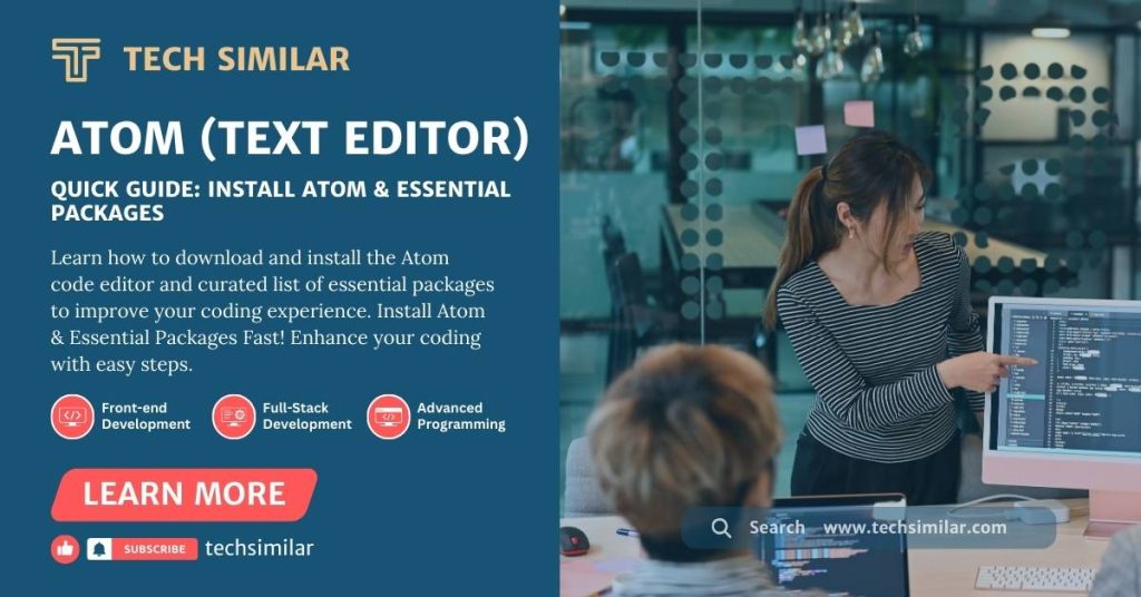 Atom Code Editor Installation and Packages